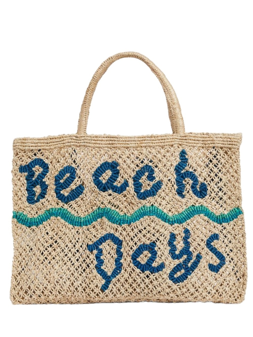 The Jacksons Small Beach Days Tote Bag Natural Woven "Beach Days" Tote Bag with